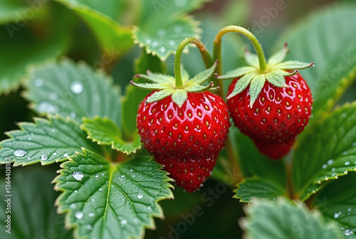 strawberries on the grass