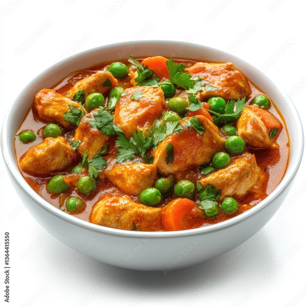 Delicious chicken curry with rice, vegetables, and a savory sauce Delicious chicken curry with rice, vegetables, and a savory sauce