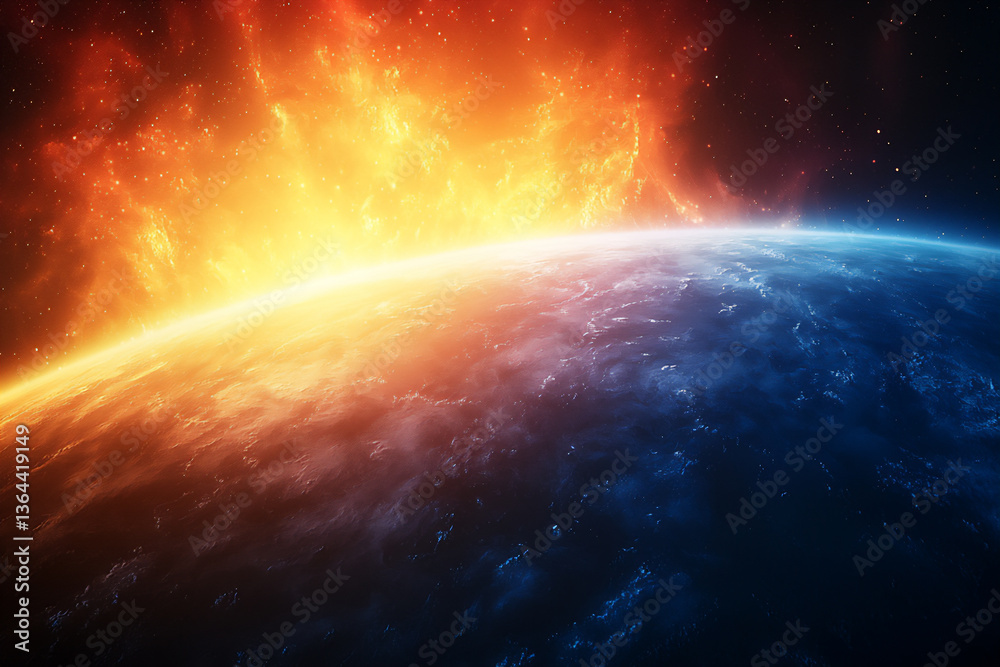 Obraz premium exoplanetary atmosphere