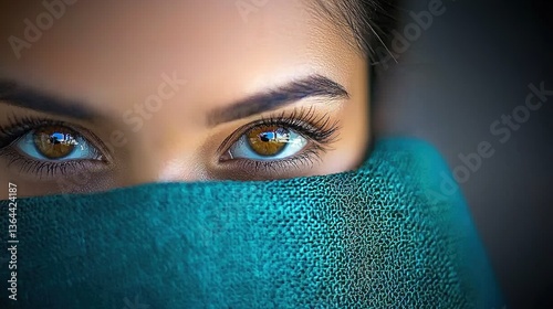 Close-up woman's eyes