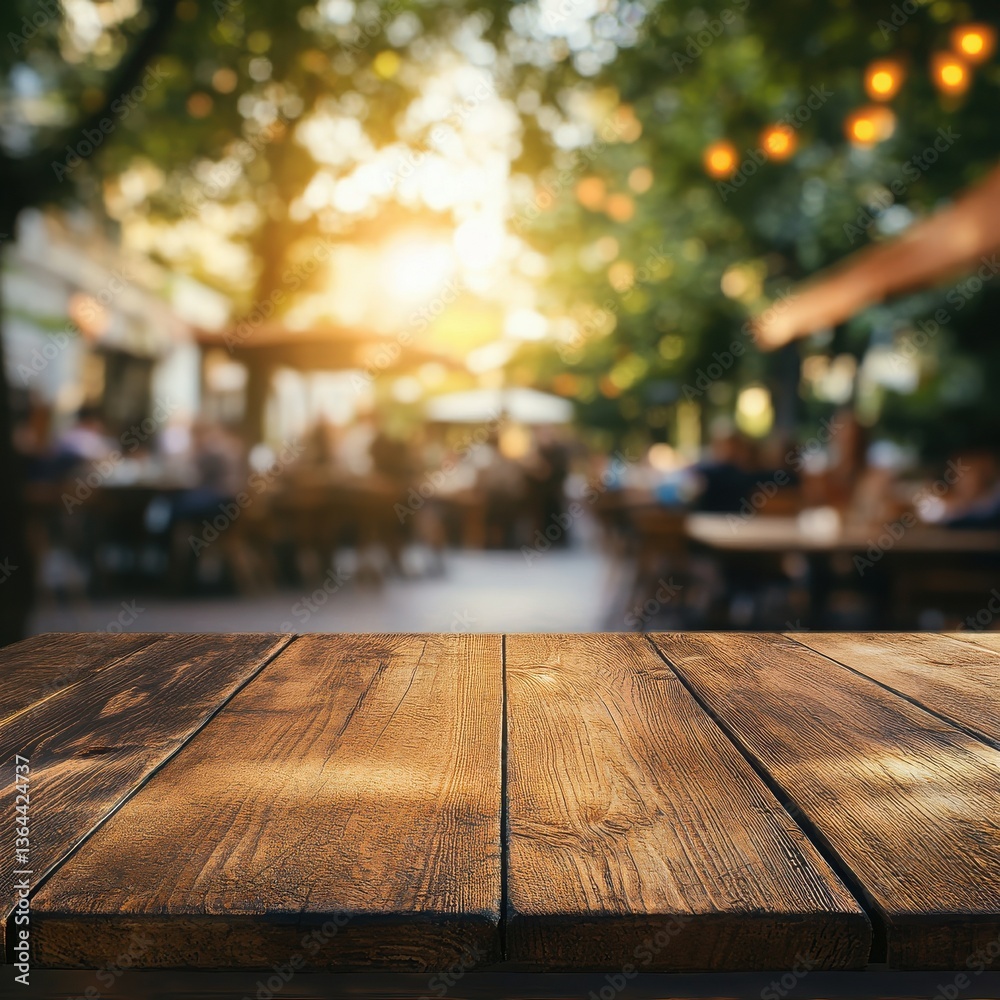 Wooden_empty_table_top_with_a_blurred_backgroun Wooden_empty_table_top_with_a_blurred_backgroun