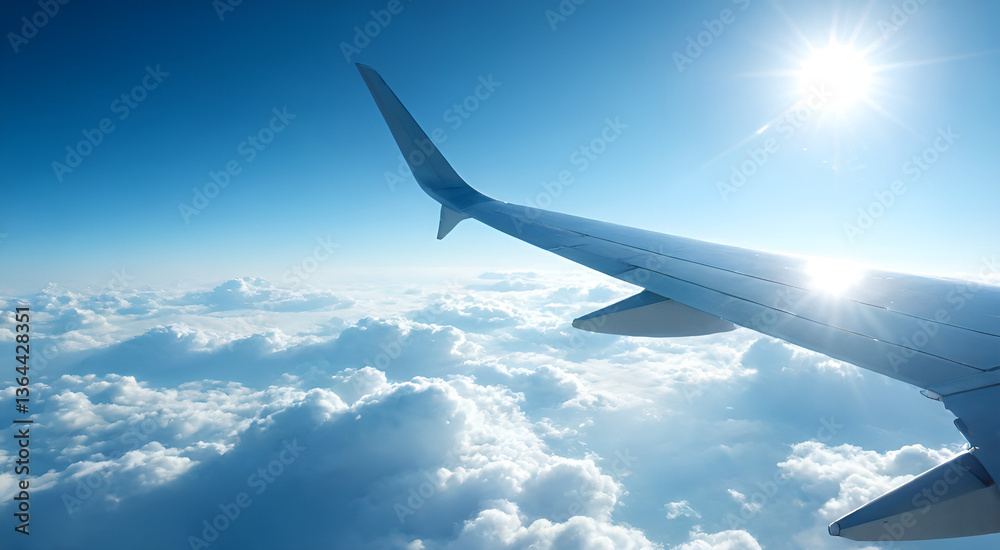 Fototapeta premium view from airplane window