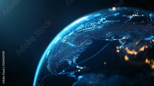 Earth Globe Night City Lights