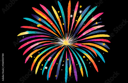 Radiant Fireworks | A Burst of Color in the Night Sky -colorful fireworks background photo