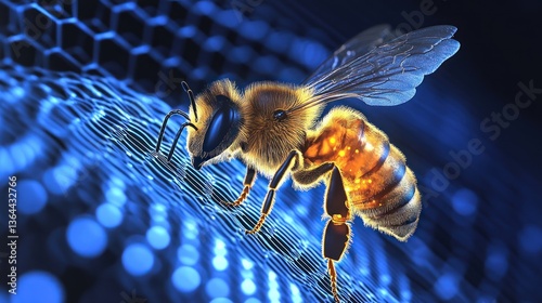 Honeybee on a digital honeycomb