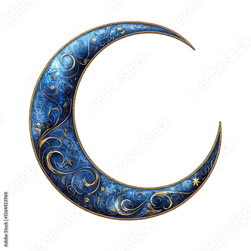 Crescent, transparent background. white and transparent background