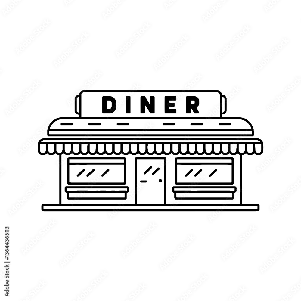 Diner Symbol Vector Graphic with Transparent Background Diner Symbol Vector Graphic with Transparent Background