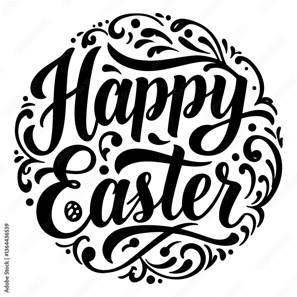 Happy Easter graphic, decorative, print Happy Easter graphic, decorative, print