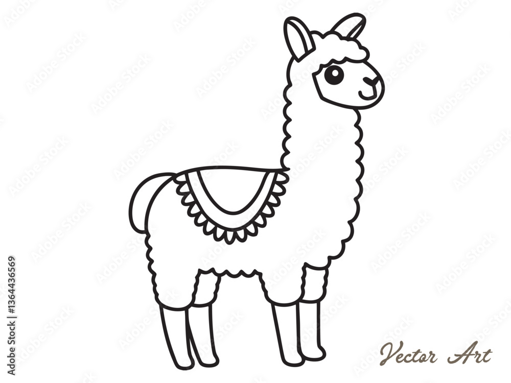 llama vector silhouettes, outline vector drawing on a white background llama vector silhouettes, outline vector drawing on a white background