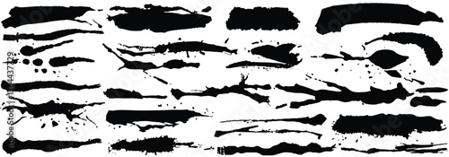 Brush strokes. Vector paint...