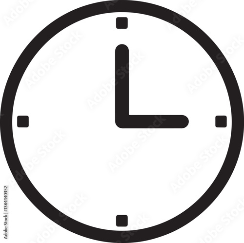 clock silhouette vector design with a white background  