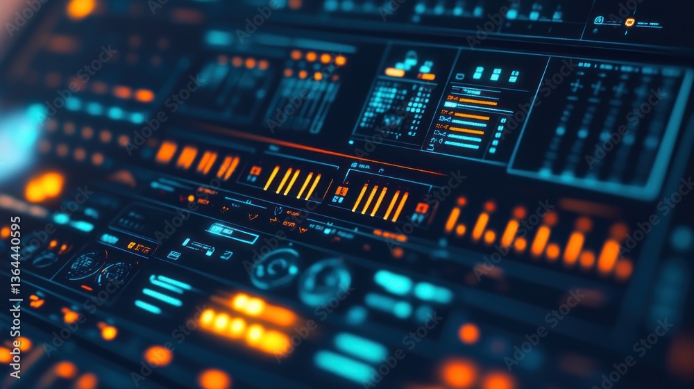 Obraz premium Futuristic Interface Control Panel