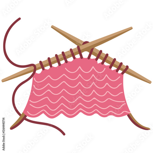Knitting with needles
