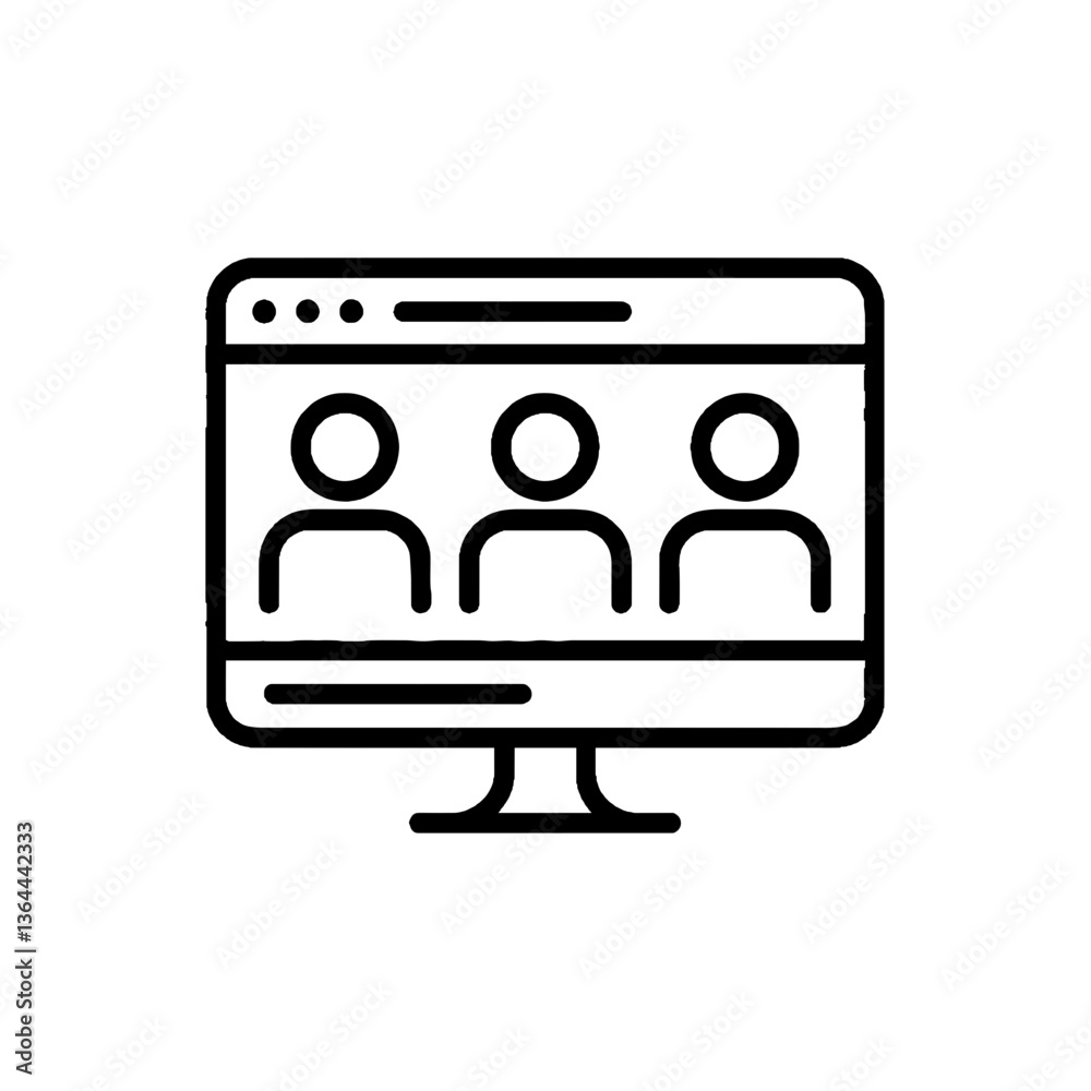 Webinar Vector Icon Illustration on a transparent background Webinar Vector Icon Illustration on a transparent background