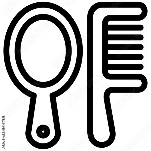 comb and mirror icon