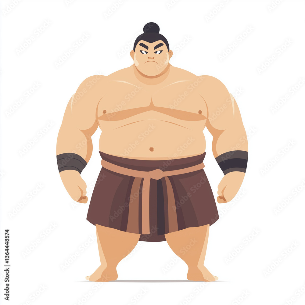 Fototapeta premium Sumo Wrestler Illustration Icon