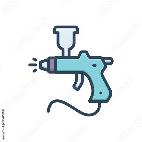 Color illustration icon for painting work
