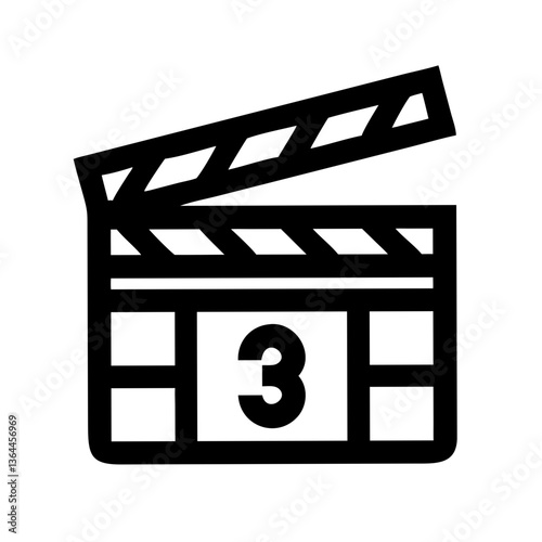 Movie filming production icon Vector 