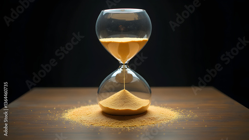Temporal hourglass stuck in endless deja-vu loops within a crystal loop frame that emphasizes eternal recurrence.