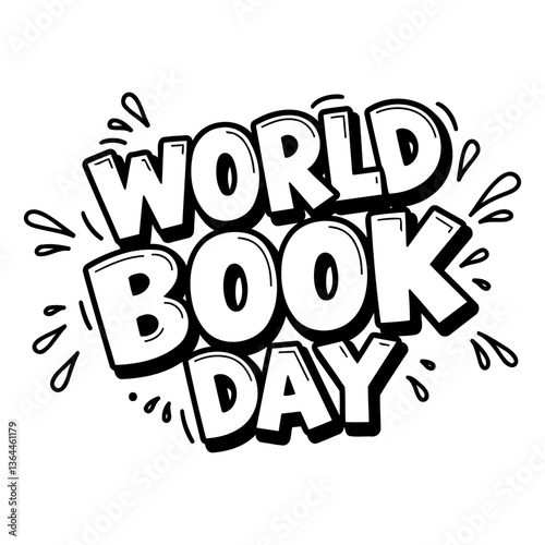 World Book Day graphic, comic style