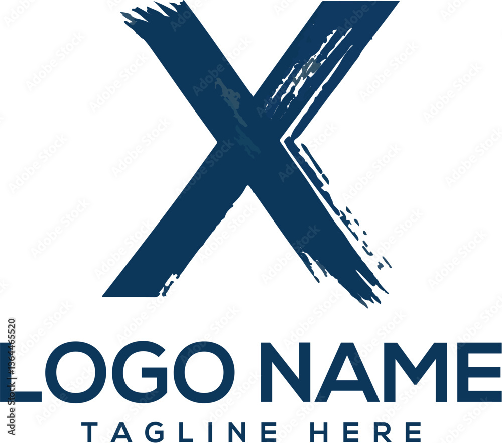Hand drawn X creative logo design vector. Generative AI. Hand drawn X creative logo design vector. Generative AI.