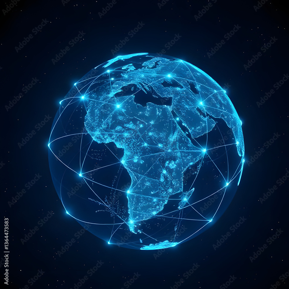 Obraz premium planet earth in space in black backgrond