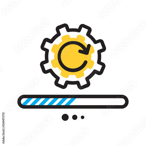 Vector multi color icon for Progress bar