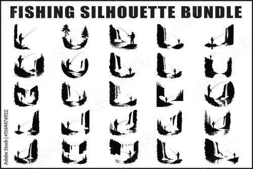 Fishing Silhouette Bundle