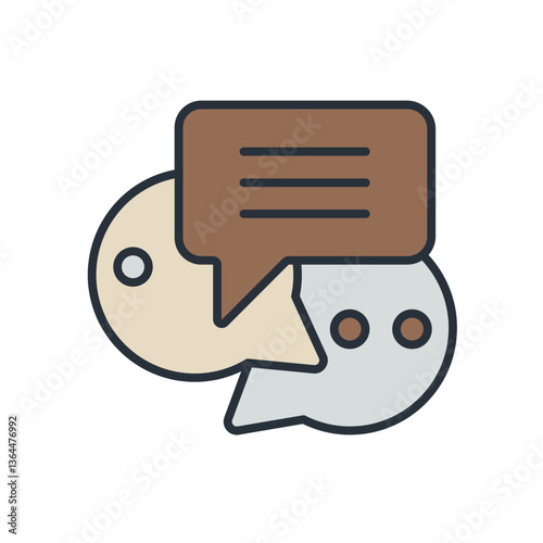 live chat icons isolated on White Background. Flat style design