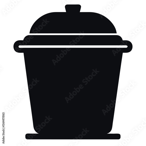 Silhouette of a compost bin.