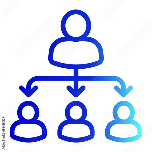Facilitator Icon Line Gradient Style for Team Building Pack Icon Themes