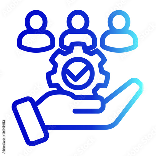 Support Icon Line Gradient Style for Team Building Pack Icon Themes