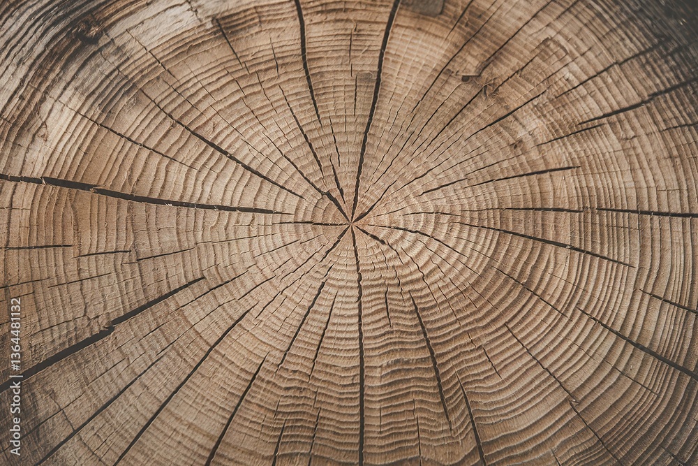 Fototapeta premium Detail trunk of tree rings texture