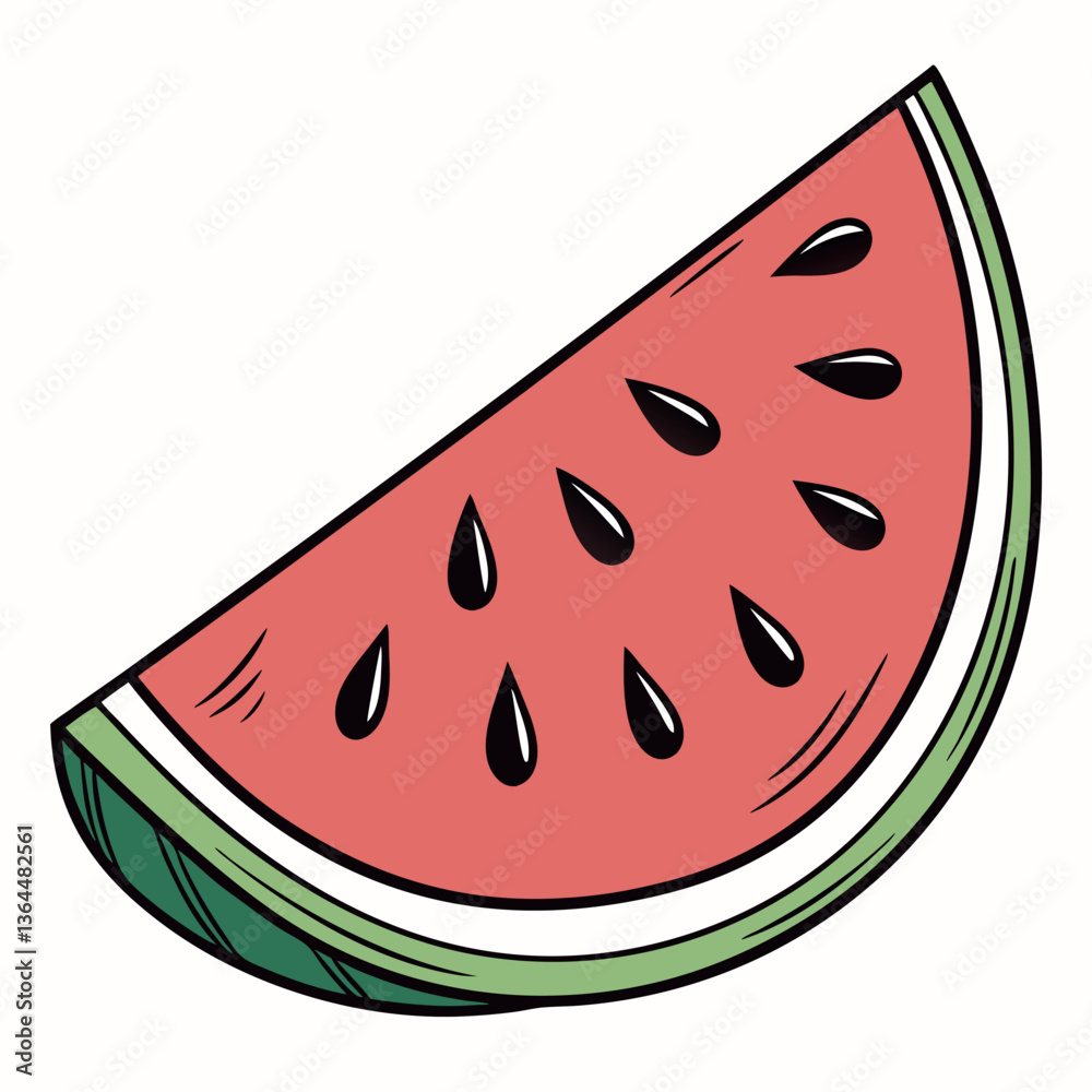 Watermelon slice with white background Watermelon slice with white background