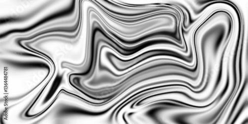 Abstract liquid waves background.Black satin liquid background. Digital art abstract pattern. Abstract liquid metal close-up design.