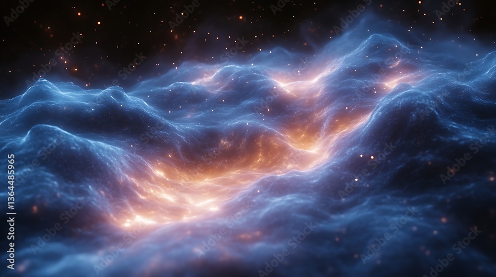 Fototapeta premium Glowing Energy Landscape.