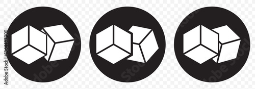 Cube Icon on Transparent Background. EPS 10.