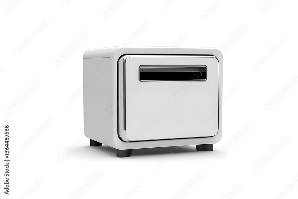 Fototapeta premium Modern white storage cabinet, isolated studio shot