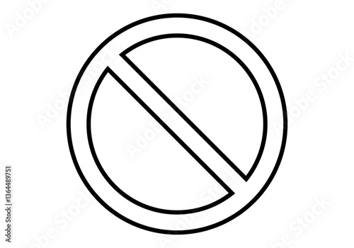 Icono negro de prohibido en fondo blanco
