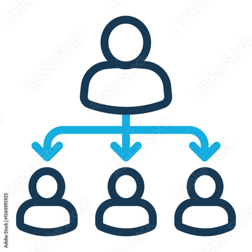 Facilitator Icon Line Color Style for Team Building Pack Icon Themes