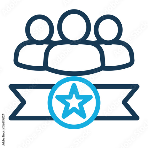 Team Icon Line Color Style for Team Building Pack Icon Themes