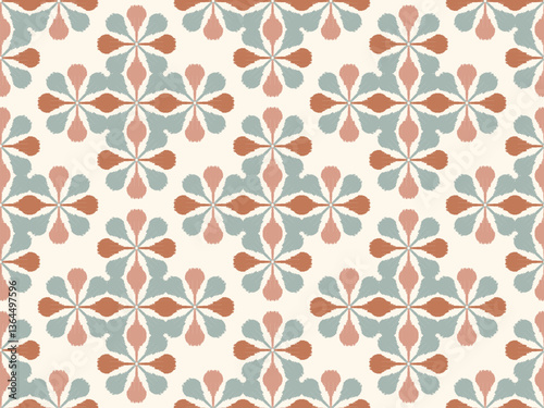 Ethnic boho seamless pattern. Scribble texture. Folk motif. Textile rapport.Ikat geometric folklore ornament. Tribal ethnic texture.Seamless striped pattern in Aztec style. Motifs Ikat embroidery.