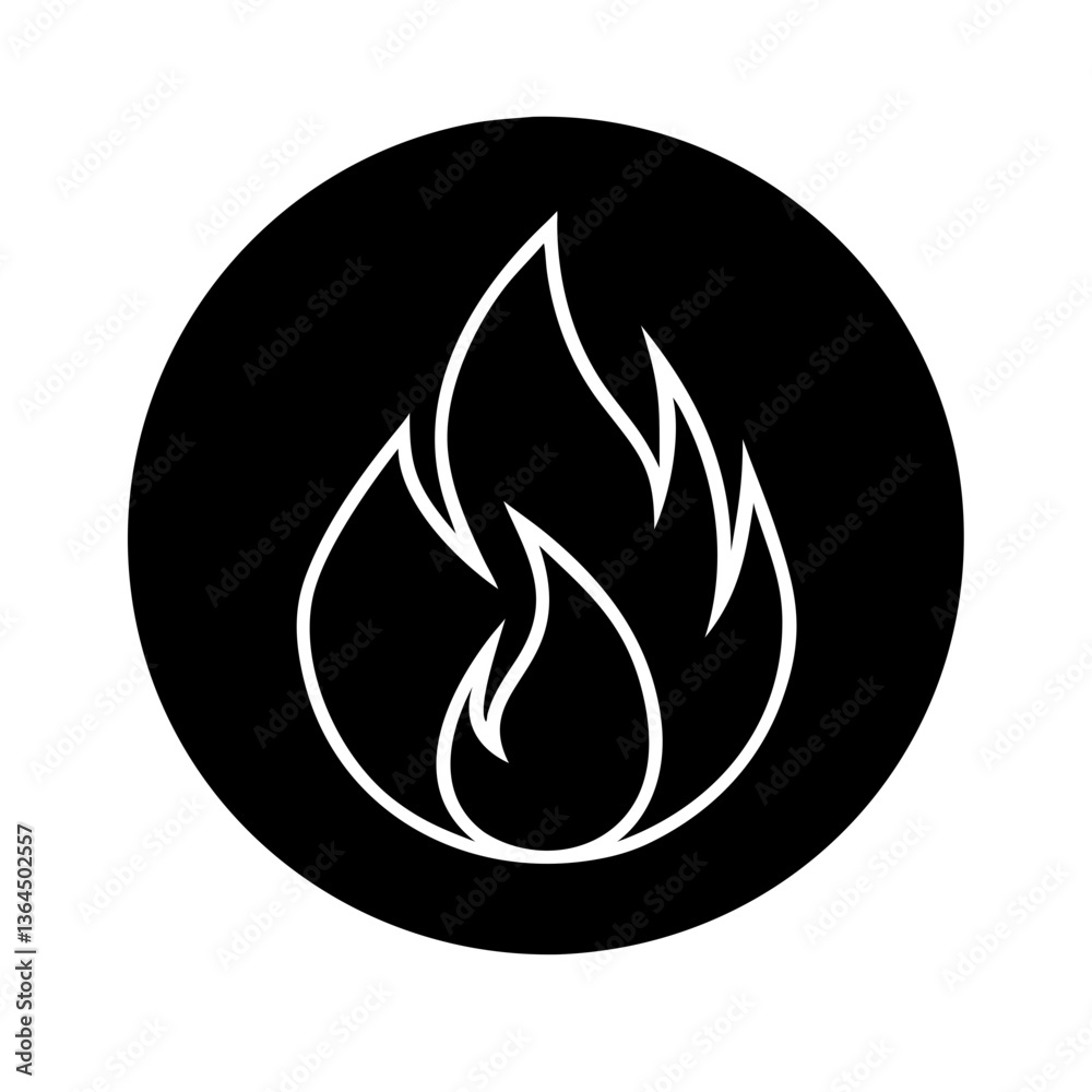 Fire icon Fire flame symbol. icon silhouette Vector Fire icon Fire flame symbol. icon silhouette Vector