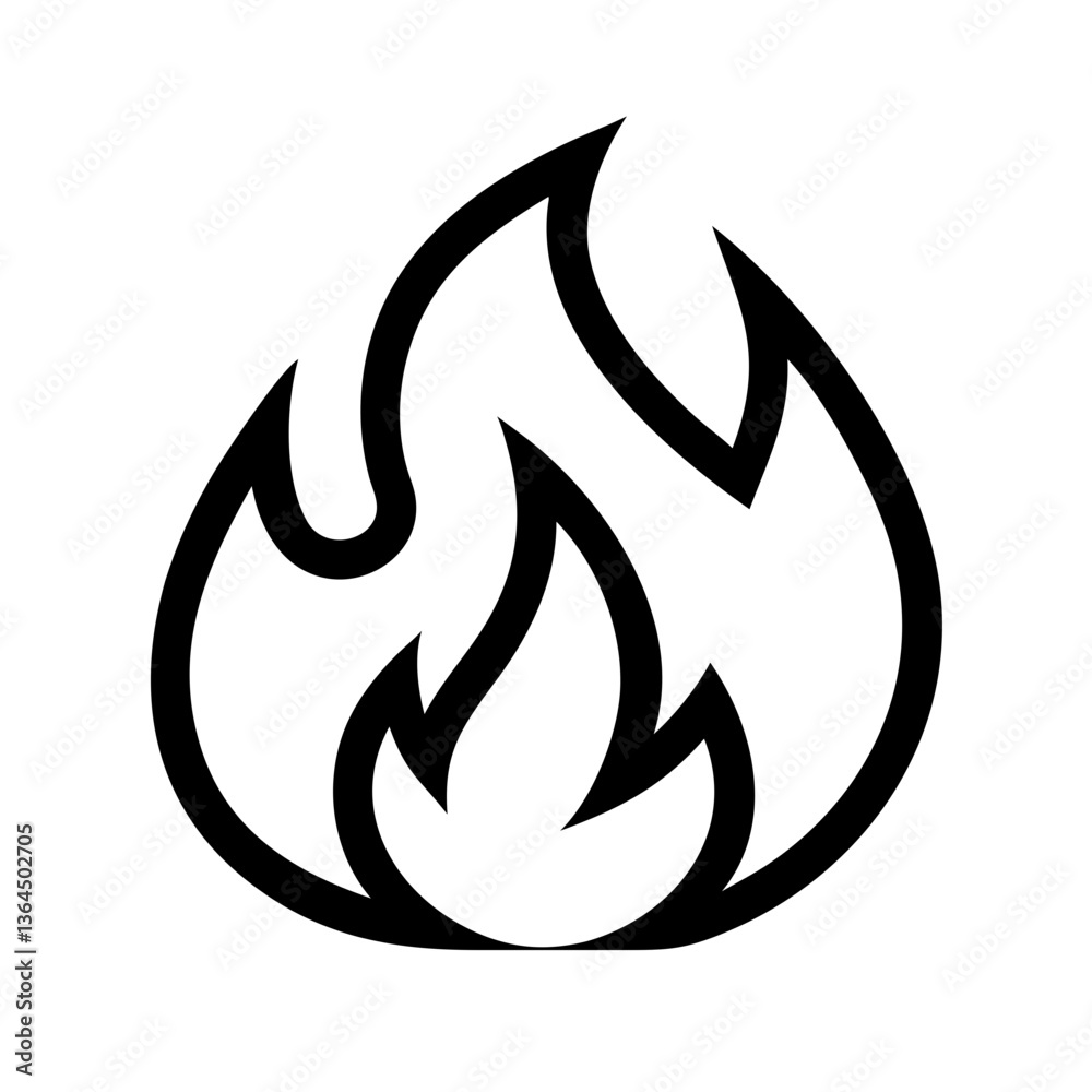 Fire icon Fire flame symbol. icon silhouette Vector Fire icon Fire flame symbol. icon silhouette Vector