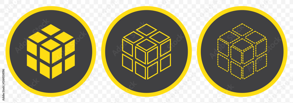 Yellow 3D Cube icon. Line, solid and filled outline colorful version, outline and filled vector sign. Symbol, logo illustration. Different style icons set. Pixel perfect vector graphics. EPS 10. Yellow 3D Cube icon. Line, solid and filled outline colorful version, outline and filled vector sign. Symbol, logo illustration. Different style icons set. Pixel perfect vector graphics. EPS 10.