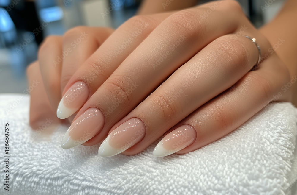 Naklejka premium care for sensuality woman hands, manicure