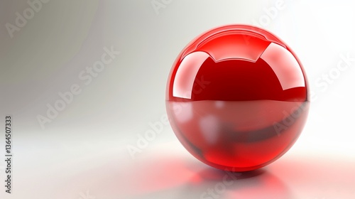 Minimalist composition featuring a single red sphere in contrast with empty white space and symmetry Free Download Minimalist composition featuring a single red sphere in contrast with empty white space and symmetry - GFXLoad