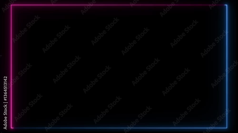beautiful bright red light neon rectangle frame on black background, abstract digital . Bright neon light effect isolated on black. 4K graphic animation video beautiful bright red light neon rectangle frame on black background, abstract digital . Bright neon light effect isolated on black. 4K graphic animation video