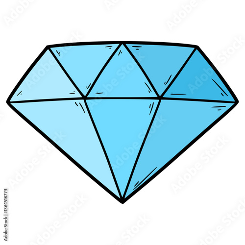 diamond illustration hand drawn isolated vector