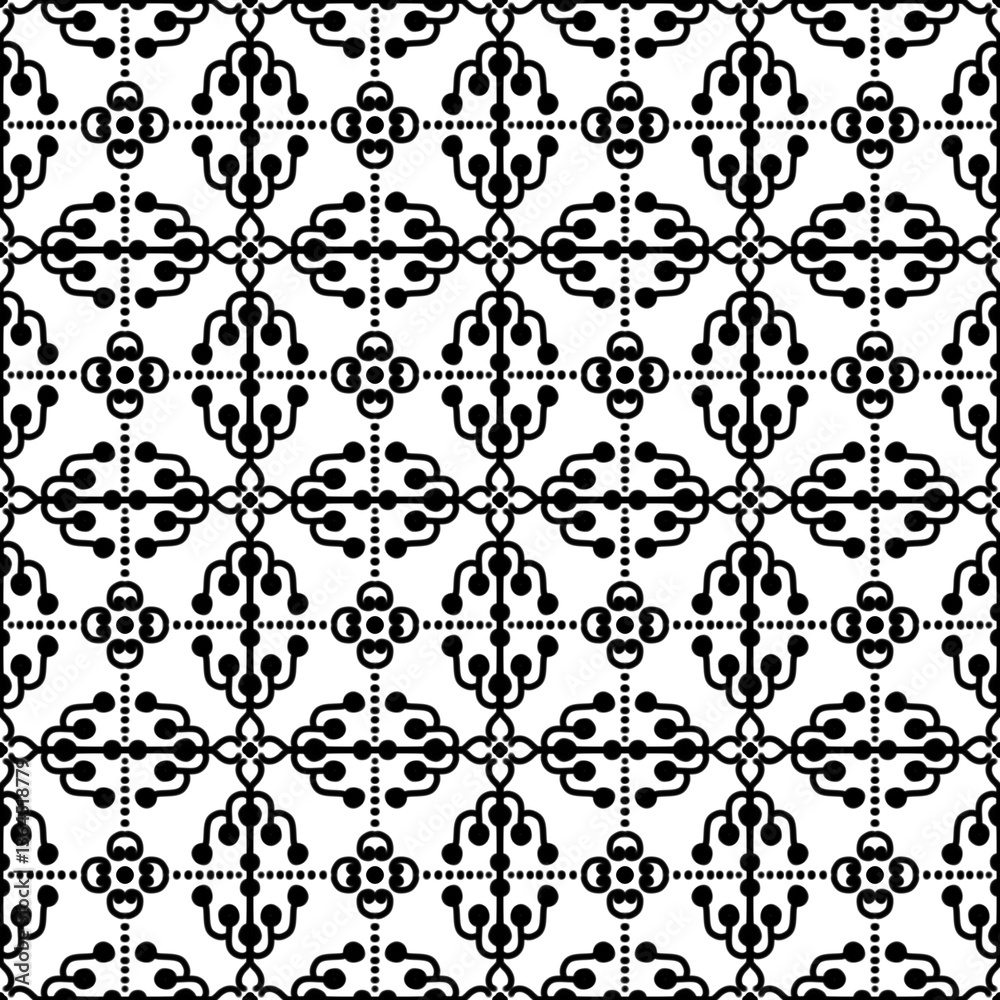 Fototapeta premium pattern batik flower damask ethnic boho ikat texture tribal geometric background